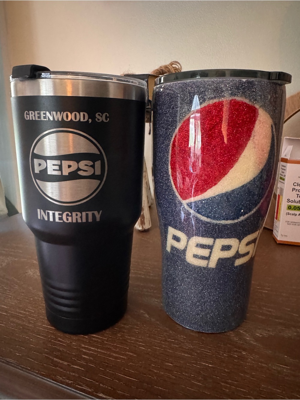 Pepsi Double Tumbler Set - Black & Navy with Red/White Logo